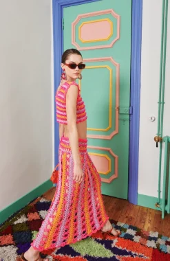 Celia B Aden Skirt Pink New