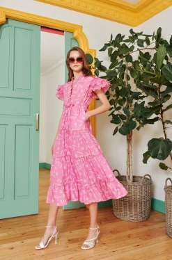 Celia B Aruna Dress Pink Clearance