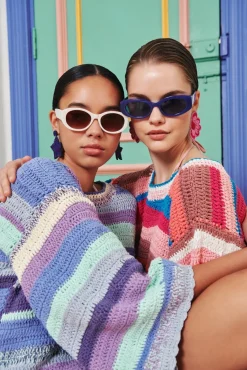 Celia B Caspio Top Blue Clearance