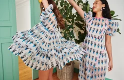 Celia B Coral Dress Blue Sale