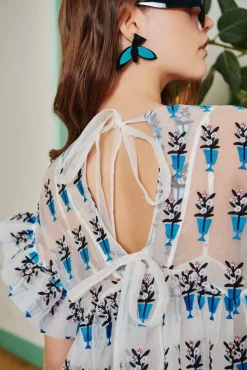 Celia B Coral Dress Blue Sale