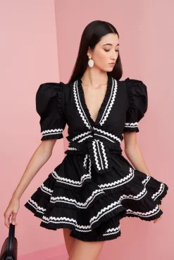 Celia B Hortensia Dress Black New