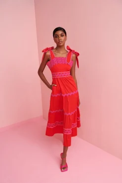 Celia B Jade Dress Red Discount