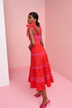 Celia B Jade Dress Red Discount