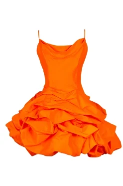 Celia B Serenity Dress Neon Orange Clearance