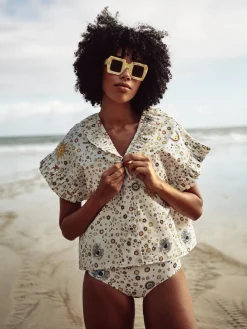 Celia B Starry Night Bathing Suit-White Sale